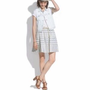 Madewell Dock Side Skirt Blue Stripe Size Large